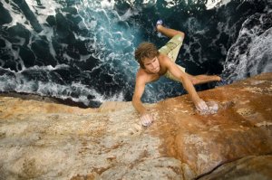 rock climbing / deep water soloing in Mallorca, Spain.